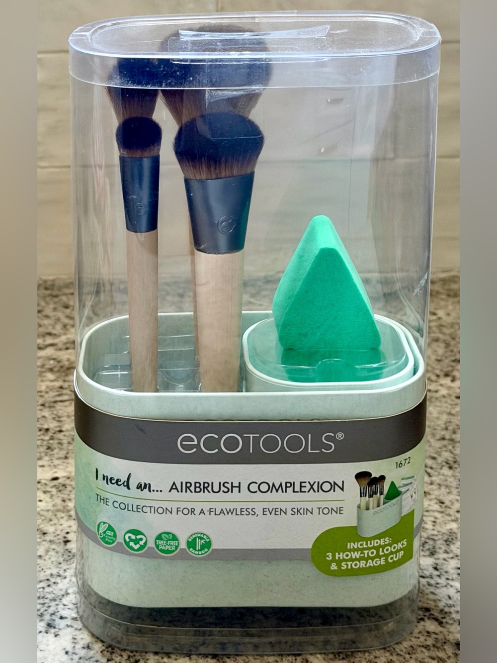 NWT EcoTools Airbrush Complexion Kit Makeup Brushes